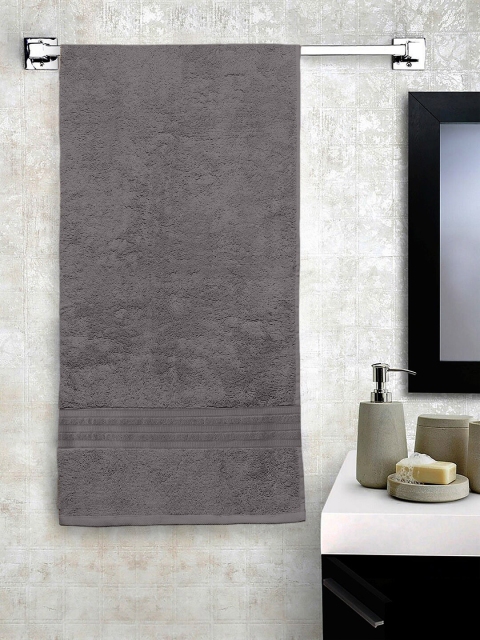

Lushomes Unisex Grey Solid 550 GSM Turkish Economy Cotton Bath Towel