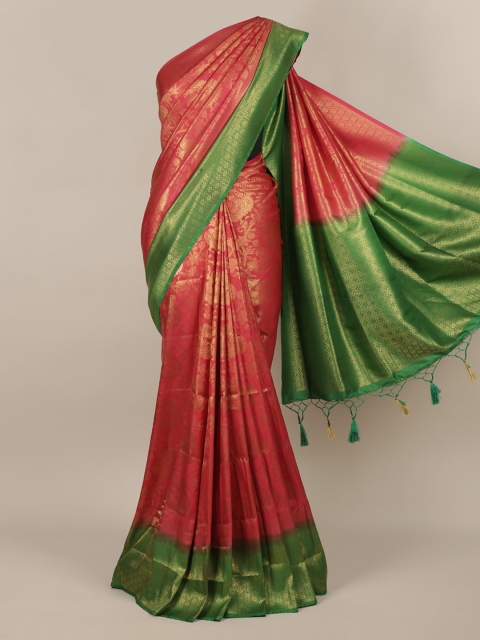 

Pothys Coral Woven Design Jute Silk Saree