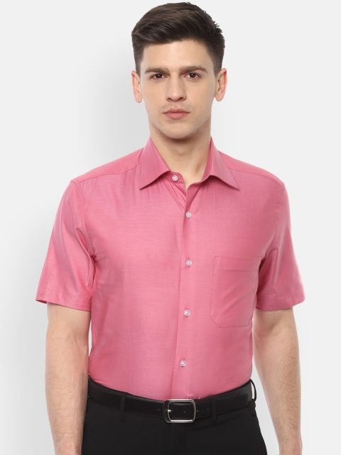 

Louis Philippe Men Pink Regular Fit Solid Cotton Formal Shirt