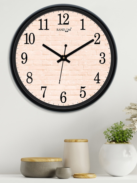 

RANDOM Peach-Coloured Round Printed 30 cm Analogue Wall Clock