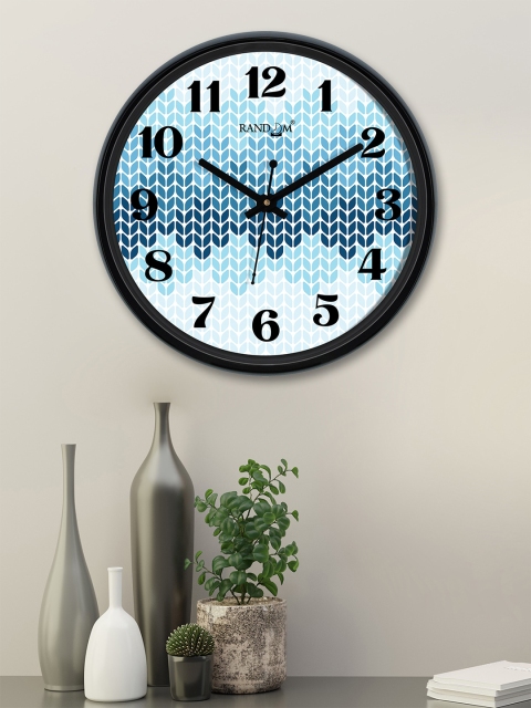 

RANDOM Blue Round Printed Analogue Wall Clock