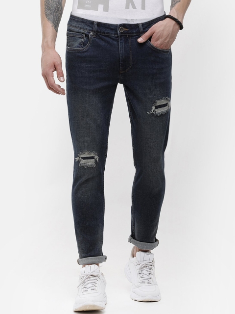 

Voi Jeans Men Blue Skinny Fit High-Rise Mildly Distressed Stretchable Jeans