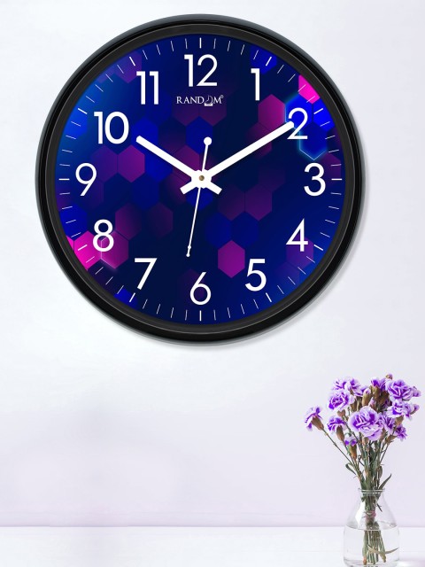 

RANDOM Blue & Pink Round Printed Analogue Wall Clock