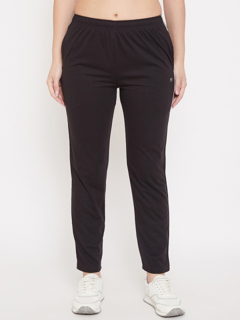 

Okane Women Plus Size Black Solid Track Pants