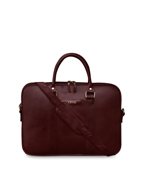 

ABYS Unisex Brown Textured Laptop Bag