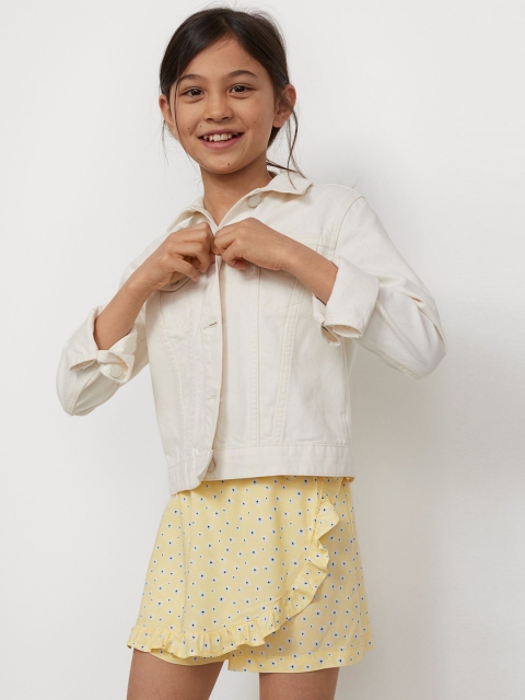 

H&M Girls Yellow Patterned Skorts