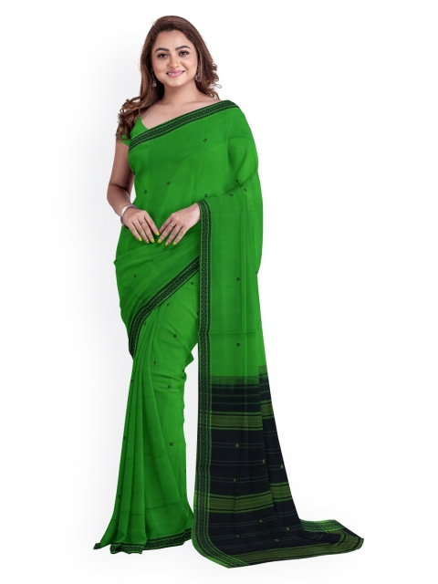 

APCO Green & Black Pure Cotton Woven Design Saree