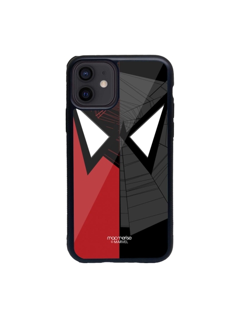 

macmerise Black & Red Face Focus Spiderman Glass iPhone 12 Mini Phone Case