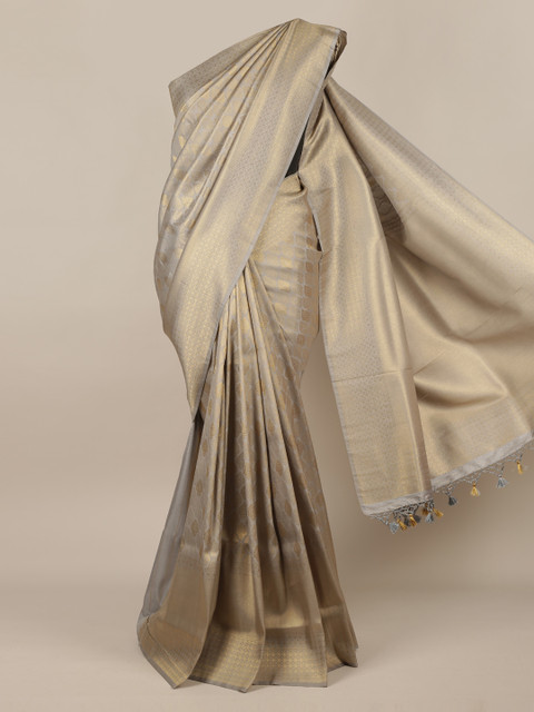 

Pothys Grey Pure Silk Woven Design Banarasi Saree
