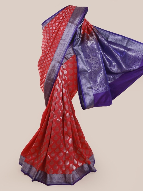 

Pothys Red & Silver Art Silk Woven Design Saree