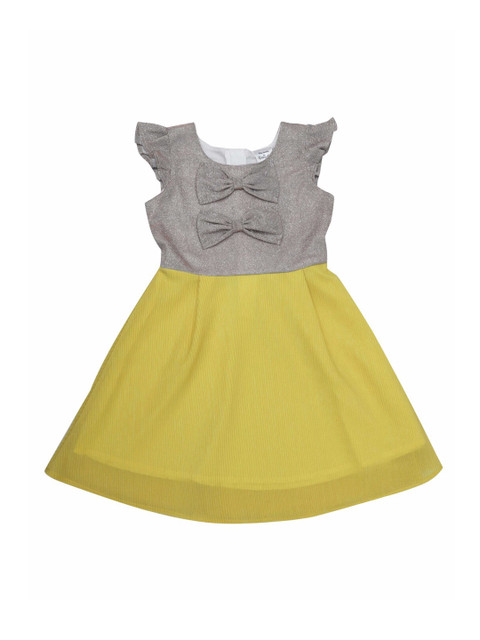 

Doodle Girls Yellow Solid Fit and Flare Dress