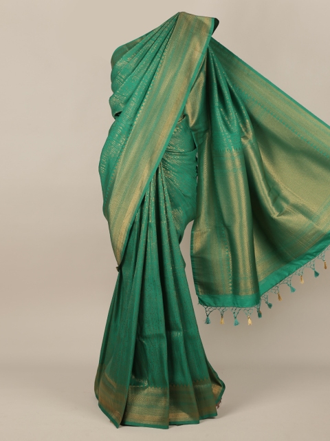 

Pothys Green Pure Silk Woven Design Banarasi Saree