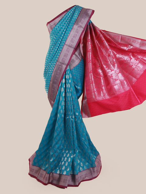 

Pothys Blue Woven Design Art Silk Saree