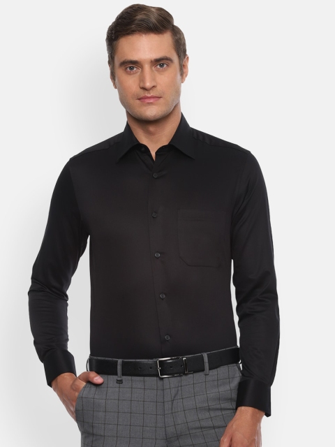 

Louis Philippe Men Black Regular Fit Solid Formal Shirt