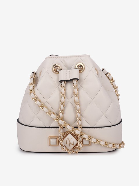 

LYN White Solid Sling Bag