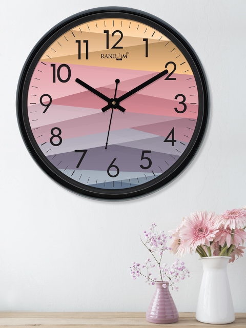 

RANDOM Multicoloured Round Colourblocked 30 cm Analogue Wall Clock, Multi