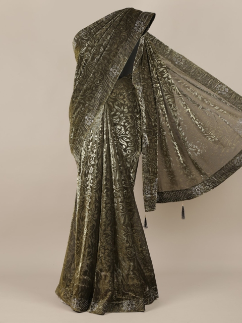

Pothys Green Woven Design Net Saree