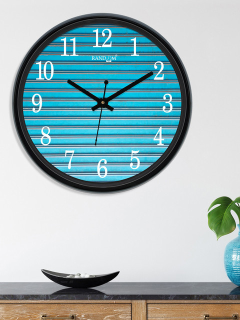 

RANDOM Blue Round Printed Analogue Wall Clock