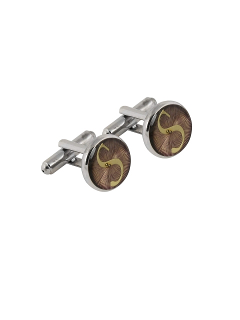 

Alvaro Castagnino Silver-Toned & Gold-Toned Round Cufflinks