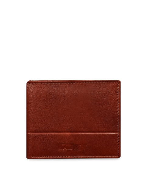 

ABYS Men Brown Solid Leather Two Fold Wallet