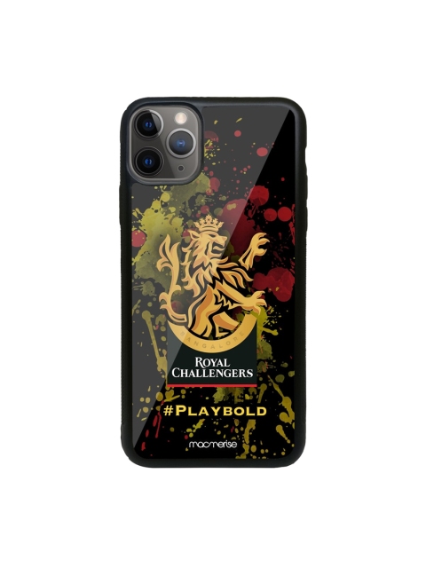 

macmerise Black & Beige RCB Splash Logo Printed iPhone 11 Pro Max Back Case
