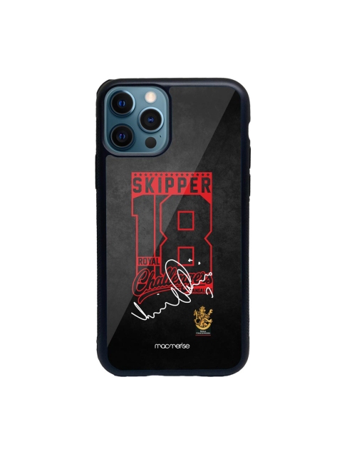 

macmerise Black & Red Autograph Virat Printed iPhone 12 Pro Max Back Case