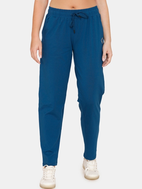 

Zelocity by Zivame Women Blue Solid Track Pants