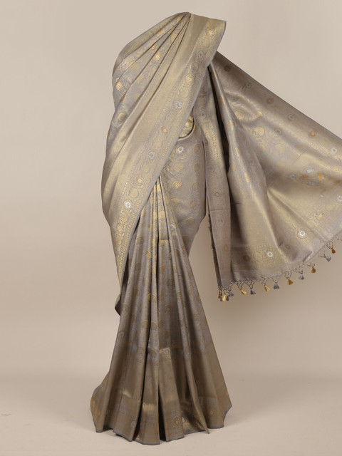

Pothys Grey Pure Silk Woven Design Banarasi Saree