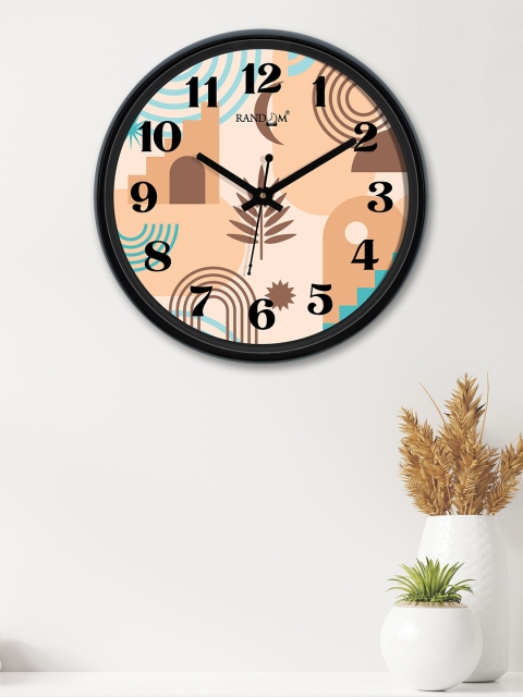 

RANDOM Peach-Coloured Round Printed 30 cm Analogue Wall Clock
