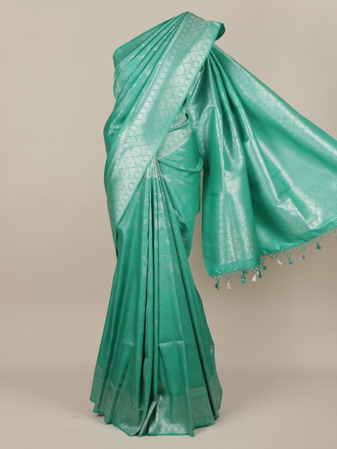 

Pothys Green Pure Silk Woven Design Banarasi Saree
