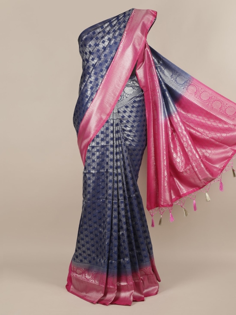 

Pothys Blue Woven Design Jute Silk Saree