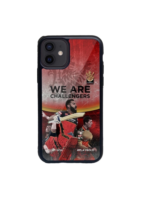 

macmerise Black & Red RCB Rejoice Printed iPhone 12 Back Case