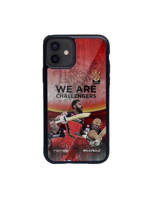 

macmerise Red & Black RCB Go Getters Printed iPhone 12 Back Case