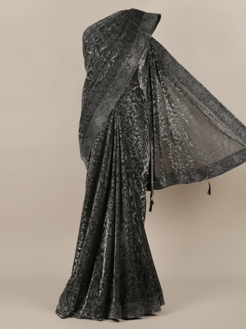 

Pothys Grey Printed Net Saree