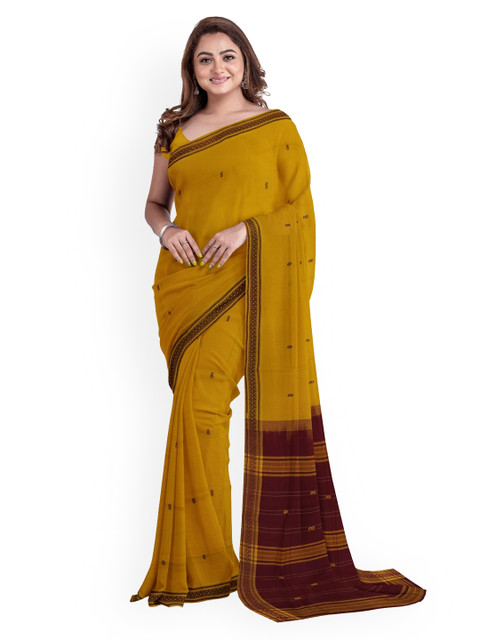 

APCO Yellow Printed Pure Cotton Saree
