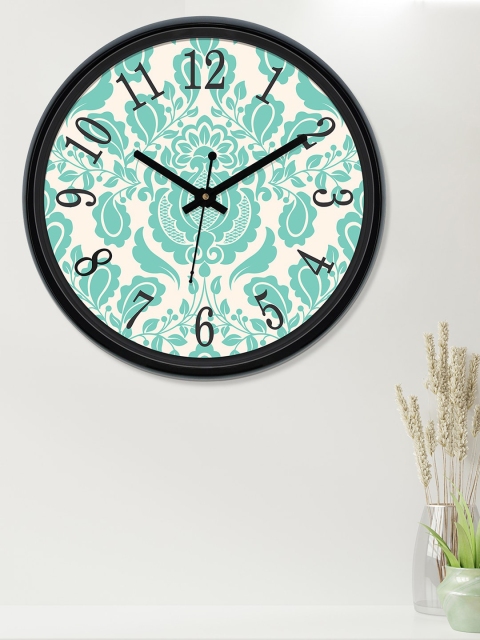 

RANDOM Off-White & Sea Green Round Printed 30 cm Analogue Wall Clock