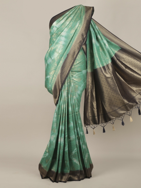 Pothys Green Woven Design Jute Silk Saree
