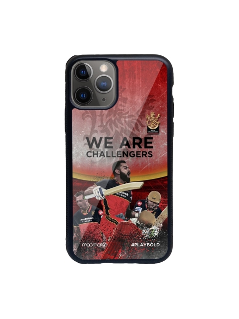

macmerise Red & Black RCB Go-Getters Glass iPhone 11 Pro Phone Case