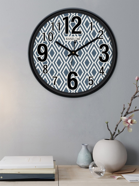 

RANDOM Grey & White Round Printed Analogue Wall Clock