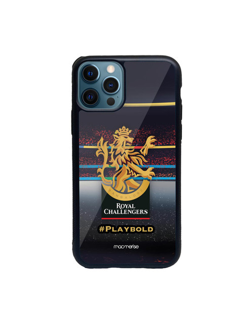 

macmerise Black & Yellow RCB Stadium Logo Printed iPhone 12 Pro Back Case