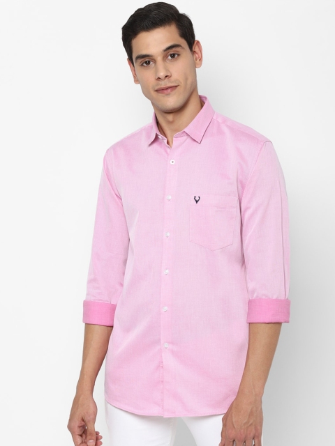 

Allen Solly Men Pink Slim Fit Solid Casual Shirt