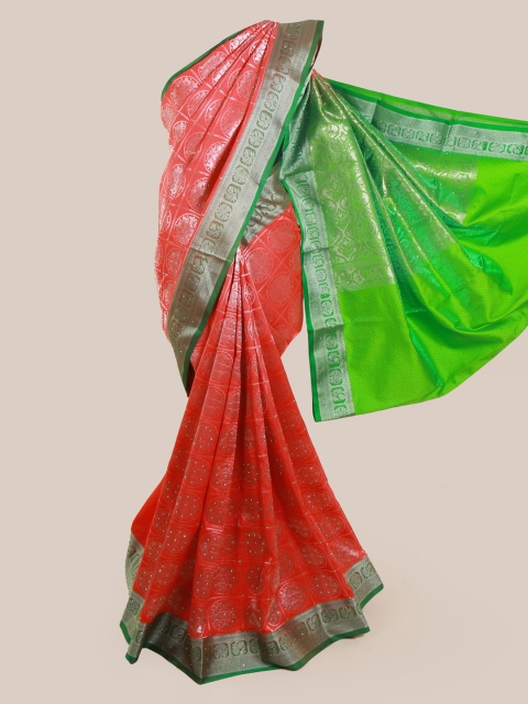

Pothys Red Woven Design Art Silk Saree