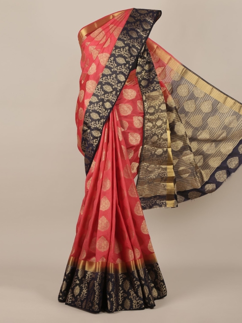 

Pothys Coral Woven Design Jute Silk Saree