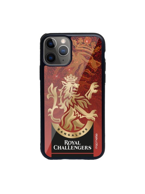 

macmerise Red & Black RCB Sparkles Printed iPhone 11 Pro Back Case