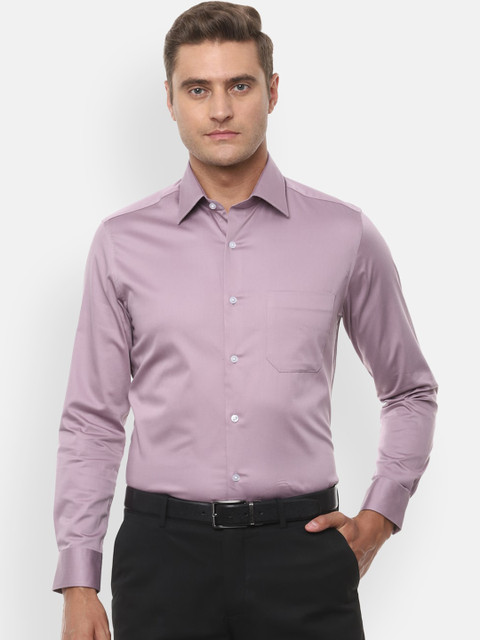 

Louis Philippe Men Purple Regular Fit Solid Formal Shirt