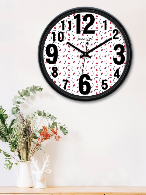

RANDOM White & Red Round Printed Analogue Wall Clock