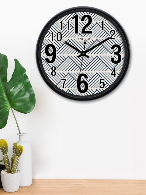 

RANDOM White & Black Round Printed Analogue Wall Clock