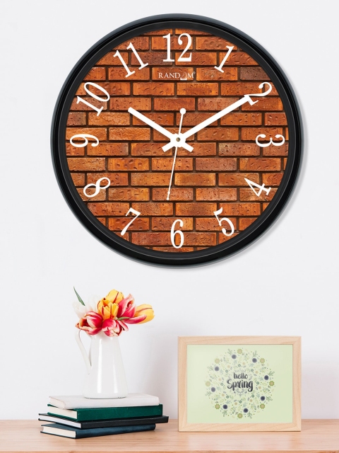 

RANDOM Brown Round Printed 30 cm Analogue Wall Clock