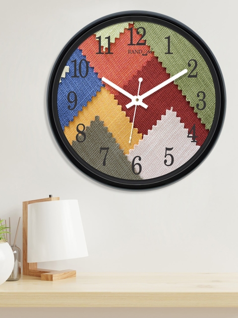 

RANDOM Multicoloured Round Textured 30 cm Analogue Wall Clock, Multi