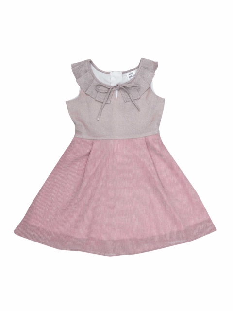

Doodle Girls Pink Solid Fit and Flare Dress